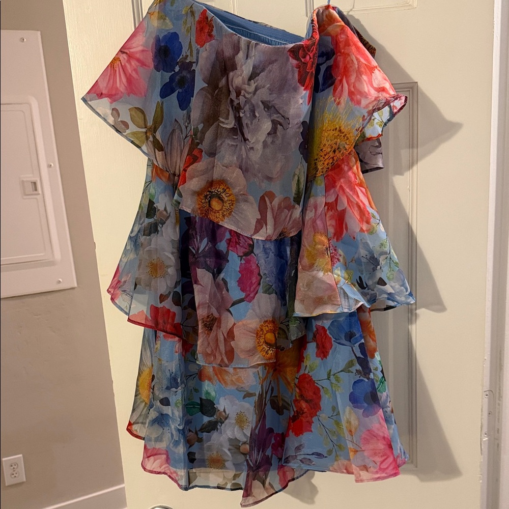 Floral Multicolor Mini Dress
